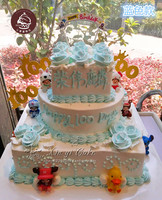 上海宝宝百日宴周岁蛋糕 儿童双满月100天三层生日蛋糕配送速递_250x250.jpg