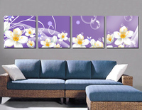 唯美花卉现代装饰画客厅卧室无框画四联画沙发背景墙壁画挂画包邮_250x250.jpg