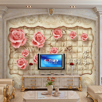 3D立体凹凸欧式电视背景墙画壁纸客厅卧室无纺布墙纸壁画玫瑰花_250x250.jpg