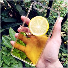 韩国小清新流动液体iPhone6s手机壳I6plus立体柠檬西瓜防摔保护壳