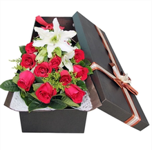 情人节玫瑰礼盒装11朵红玫瑰郑州鲜花速递节日生日送女友包邮L6