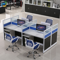 写字楼职员办公桌 屏风员工位4人位办公桌椅组合员工桌电脑桌卡座_250x250.jpg