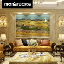 欧式瓷砖背景墙电视客厅沙发壁画梵高3d立体油画田园丰收OS1601