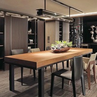 北欧工业风loft小户型餐桌椅组合简约长方形吃饭桌子铁艺实木餐桌_250x250.jpg