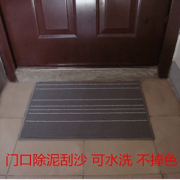 包邮 灰色绒面地毯 除泥防沙脚垫 客厅卧室厨房门口地垫 长方形