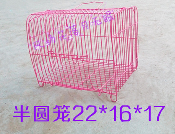 简易半圆笼宠物兔笼大号枕笼鸟笼运输笼铁丝兔子笼方便携带可批发