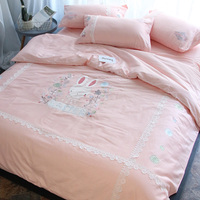 床上四件套全棉纯棉床单1.8m床双人被套卡通床品60支贡缎被罩粉色_250x250.jpg