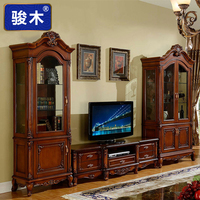 骏木欧式美式电视柜整体影视墙组合厅柜欧式实木雕花酒柜客厅背景_250x250.jpg