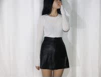 2016年韩版修身卷袖薄款螺纹圆领针织衫毛衣女生必备显瘦贴身打底_250x250.jpg