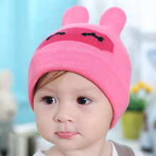 0宝宝帽子3秋冬季6个月12韩版男童女童4婴儿幼儿套头帽韩国2潮1岁